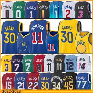 カスタムメン女性青少年ゴールデン '''Warriors'30 Stephen Curry Basketball Jersey Lebron James Harden Ja Morant Devin Booker Donovan Mitchell Jimmy Butler Luka Doncic