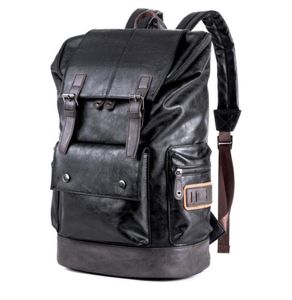 Zaino sportivo in pelle da uomo Zaino antifurto per laptop Zaino da viaggio vintage Borsa da scuola per computer maschile per ragazzi6971301