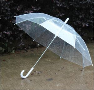 Umbrellas Rainproof 50pcs 투명한 긴 멀티 컬러 PVC 전체 투명 핸들 4591585