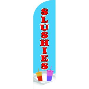 Accessories Custom Design Slushies Knitted Polyester Beach Feather Flag Promotional Swooper Banner Without Poles And Base