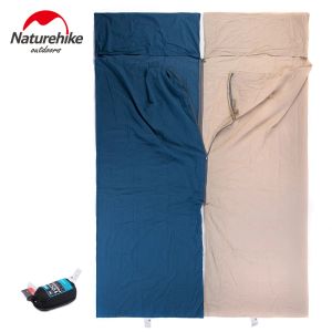 Gear NatureHike Ultralight Cotton Sleeping Bag Liner kan vara fritt skarvad utomhus rese bärbar hotell smutsigt lakan mjukt