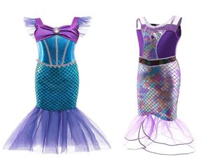 Little Girl Mermaid Dress Kids Halloween Fancy Cosplay Costume Birthday Party Dress Up Children Clothing M42048449156