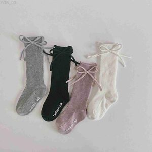 Детские носки Новые детские носки с бантами Гольфы для девочек Нескользящие длинные носки для малышей Детские носки принцессы Высокое качество YQ240314