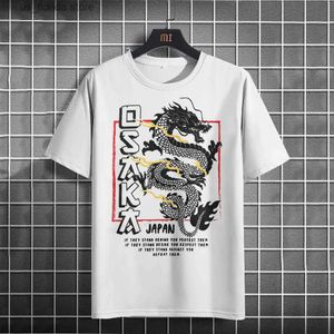 メンズTシャツのドラゴンメンズTシャツTシャツ中国スタイルカジュアルショートスルーブニューイヤー服