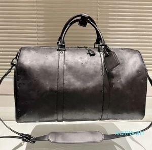 Keepall Borsa da viaggio in pelle da uomo di alta qualità di grande capacità Borsa da esterno di design di lusso Borsa a tracolla in rilievo Borsa a tracolla staccabile