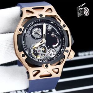 Top Fashion Luxury Brand Fr's 70th Anniversary Watch Tourbillon Cronógrafo Relógio Máquinas de corda totalmente automáticas Inserções de titânio PVD preto Relógios de pulso