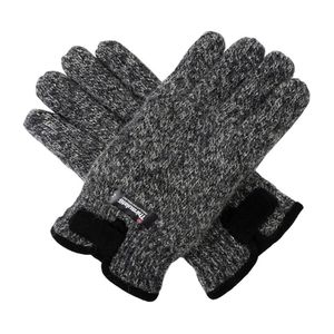 Bruceriver Mens Wool Knit Gloves with Warm Thinsulate Fleece Lining and Durable Leather Palm CJ191225233y