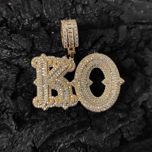 Hip Hop Necklace Personalized Full Diamond with Sting Rock Sugar Letter Splicing Pendant Hiphop Jewelry