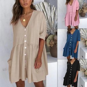 Summer Short Sleeve Casual Loose Dress Maternity Clothes for Pregnant Women Vestidos Gravidas Lady Pregnancy Dresses 240309