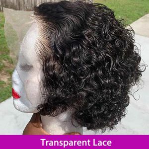Pixie Cut Wig Short Bob Human Hair 13x4 Lace Frontal Wigs Transparent Lace Human Hair for Black Women Lace Front Human Hair Wig