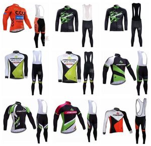 2020 MERIDA CCC CYCKNING Långärmare Jersey Bib Pants Set Racing Sport Quick Dry Lycra Mtb Bike Clothing Ropa Ciclismo Hombre K3549496