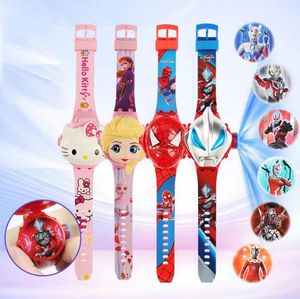 Cartoon cute beautiful projection watch Electronic watch Kindergarten prize small gift toy watch for children