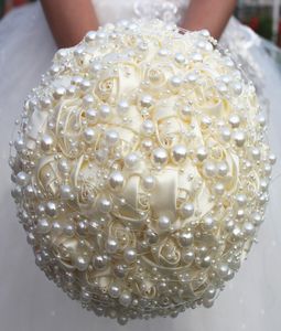 New 2020 Ivory Pearl Wedding Flowers Bridal Bouquets Ivory White Artificial Wedding Bouquet High Quality Cheap4547646