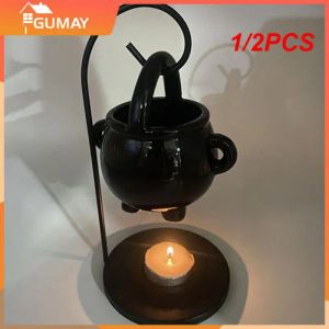 Burners 1/2PCS Ceramic Essential Oil Burner Gift Furnace Warmer Tealight Candles Holder Diffuser for Living Room Housewarming Home