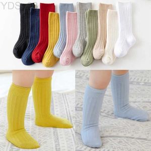 Детские носки 0-4 лет. Хлопковые носки для маленьких девочек. Носки до колена для маленьких мальчиков. Мягкие дышащие длинные напольные носки для новорожденных девочек. YQ240314.