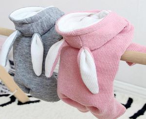 Dog Apparel Autumn And Winter Cute Warm Pet Clothing 4 Legs Cotton Button Coat Outdoor Thickening Breathable Hooded1289886