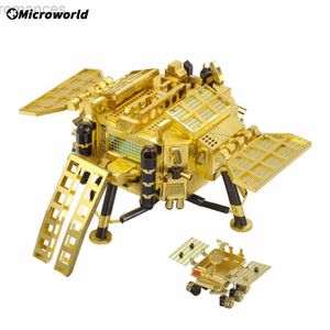 3D Puzzles Microworld 3D Metal Styling Puzzle Games Change-3 Space Rocket Model Kits Laser Cutting DIY Jigsaw Toy Gift For Home Decorative 240314