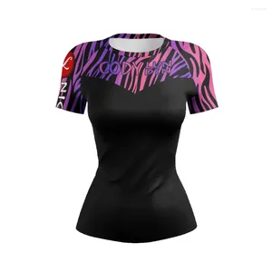 Kvinnors T-skjortor Cody Lundin Fast Dry Short Sleeve Floatsuit Topps Rash Guard For Women UV Protection T-Shirts Sunscreen Upf50 badkläder