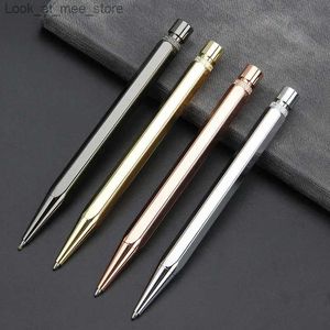 Fountain Pens Fountain Pens High Quality Luxury Press Type Metal Hexagonal Brass Pen Neutral Signature Pen Business Advertising Gift Writing Stationery Q240314