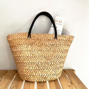 HBP Strohtasche mit großem Fassungsvermögen, Strandurlaub, gewebte Handtasche, stilvolle, lässige Sommer-Umhängetaschen für Damen