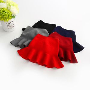 Fashion kids falbala skirt girls knitted skirt children Solid Tutu Knitted Skirt spring new children clothing A56878500547