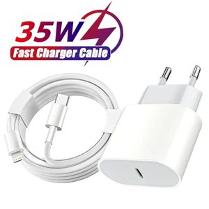 PD Charger 35W USB Lightning Cable för Samsung iPhone 15 14 13 12 11 Pro Max 7 8 Plus XS XR Snabb laddningstyp C Kabel Charger Data Wire Telefon Tillbehör