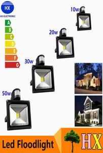 Promo 10W 20W 30W 50W 100W PIR LED -flödesljus med rörelsessensor Spotlight Waterproof Outdoor LED LAMPLIGHT LAMP VARM KALT VIT9541209