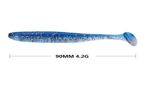 10pcsbag 90mm 42g Wobbler De Pesca Isca De Pesca De Silicone Mar Worm Swimbait Streamer Silicone Artificial Dupla Cor Isca Spinnerb7247921