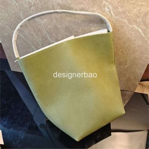 The R Bucket Bag Women Shoulder Bags Suede Totes Designer Handbags Underarm Green Color Large Capacity