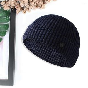 Berets Ribbed Beanies Hat Winter Beanie Outdoor Knitted Hats For Men Women Warm Windproof Stylish Hiking Cycling
