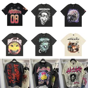 Camisetas masculinas Hellstar Plus Tees Hellstar t shirt Rapper Lavado Cinza Pesado Artesanato Unissex Manga Curta Camisetas Tops High Street Retro Moda Feminina Camiseta Hell star Tees