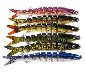 1328CM 19G Kit esche da pesca per basso Set Topwater Esche dure Minnow Crankbait 8 segmenti Richiamo Swimbait per Bass Pike Fit Acqua salata a1434245