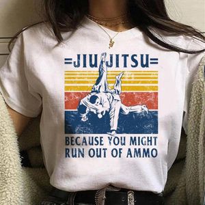 Women's T Shirts Bjj Jiu Jitsu Shirt Women Designer Graphic Y2K Top Female Harajuku Funny Japanese Clothing