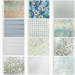 Filmer Privacy Window Film Decorative Paper Sticker Nonadhesive Spets Flower Decal Home Office Static Cling Glass Foil Wid 90 cm