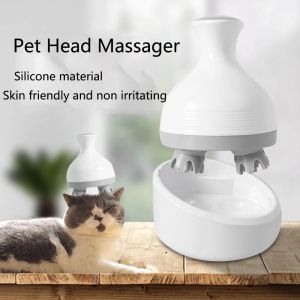 Massageador de cabeça elétrica para cuidar dos cuidados de saúde multifuncionais para o couro cabeludo ombro de pet -gato de gato de gato massagem alivie o estresse recarregável