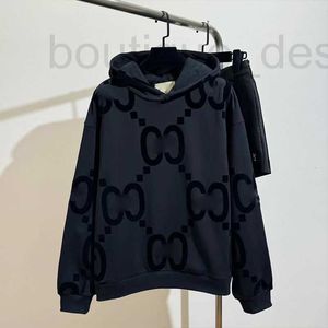 Damen Hoodies Sweatshirts Designermarke 2024 Frühlingsfest Neuer lässiger gestrickter Baumwoll-Fleece-Hoodie mit Verzierung XML7