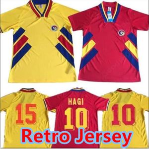 Retro 1994 Romania Jersey 10 HAGI 6 CHIRICHES POPESCU MAXIM Soccer Shirt 9 RADUCIOIU Futbol Calcio PETRESCU 2 MOLDOVAN 17 PRODAN 3