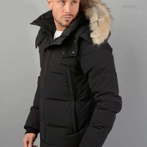 Canadá Homens Inverno Fourrure Down Parka Homme Jassen Chaquetas Casacos Casacos de pele de lobo com capuz Manteau Wyndham Goose Jacket Casaco Hiver Expedicionária Expedicionária 857