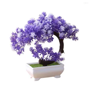 Decorative Flowers Home Decor Simulation Artificial Plant Fake Potted Bonsai Tree Desk Ornament