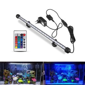 Lights Aquarium Balık Tank Lambası LED Çubuk IP68 Su geçirmez 19/29/39/49cm Sualtı Lamba Akvaryumları Dekor Aydınlatma AB Güç Kaynağı