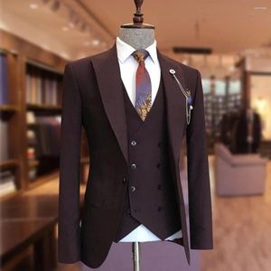 Men's Suits Elegant Man Suit 3 Pieces Ternos For Men Blazer Sets Wedding Dress Halloween Costume Formal Business Social Jacket Vest Trousers