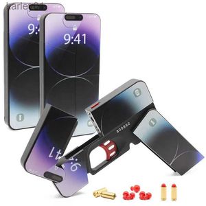 Gun Toys Folding Toy Gun Phone Case Mobiltelefon Modell Simulerad telefon utomhus bärbar underhållning Vuxen Dekompression Toy AC100 YQ240314