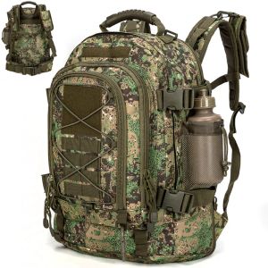 Backpacks 60L Camo Men Tactical Backpack Outdoor Military Tactical Expandable Backpack 3 Day Hiking Backpacks 7 Colors