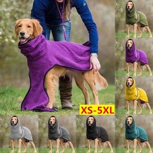 パーカーS5xl冬の温かいペット服犬厚い服のコート中程度の大きな犬用フリースベルベットヴォルフハウンドシェパードジャケットペット供給