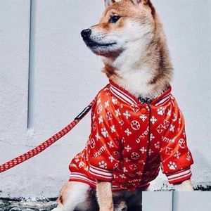 Cão vestuário outono lei luta e acolchoado teddy inverno jaqueta quente roupas241n entrega de gota casa jardim pet suprimentos dhirw