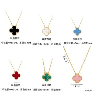 Van Clover Necklace 20Style 18K Gold Plated Neckor Luxury Designer Halsband Flowers Four-Leaf Clover Cleef Fashional Pendant Necklace Wedding Party Jewelry