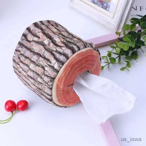 Tissue Boxes Napkins Imitation Tree Bark Tissue Box Napkin Holder Case Paper Cover 13 x 11cm Home Kitchen Practical Decor Accessory