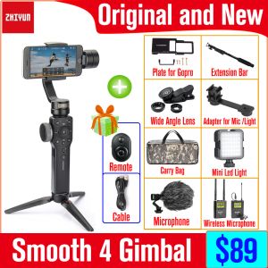 رؤساء Zhiyun Smooth 4 3AXIS مثبتات Gimbalize بالهاتف الذكي iPhone 11 12 Pro XS x 8 7 Plus Samsung Galaxy S8+ S8 S7 S5