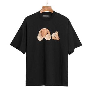 T-shirt da uomo Palm Angel Boy Girl T-shirt da sudore Stampa Bear Oversize T-shirt casual traspirante Angels 100% puro cotone T-shirt con orso ghigliottina 3MIX