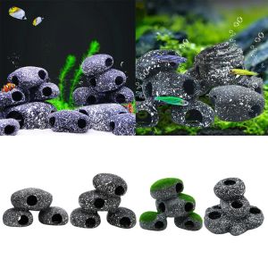 Decorações decoração de aquário rocha caverna resina peixe para tanque esconderijo para betta cichlid shri